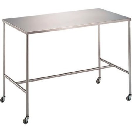 BLICKMAN, Blickman 7844SS Sawyer Instrument Table with H-Brace, 48inL x 20inW x 34inH 127844000